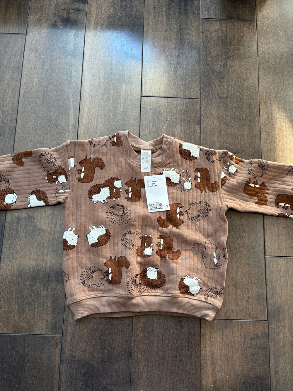 Kids Woodland Animals Sweatshirt - Brown (BIG)